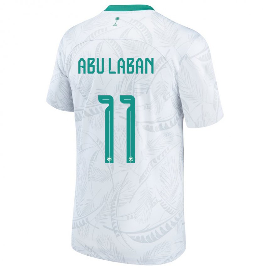 Mænd Saudi-arabiens Dalia Abu Laban #11 Hvid Hjemmebane Spillertrøjer 22-24 Trøje T-shirt