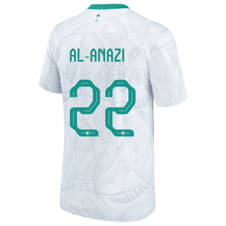 Mænd Saudi-arabiens Lama Al Anazi #22 Hvid Hjemmebane Spillertrøjer 22-24 Trøje T-shirt
