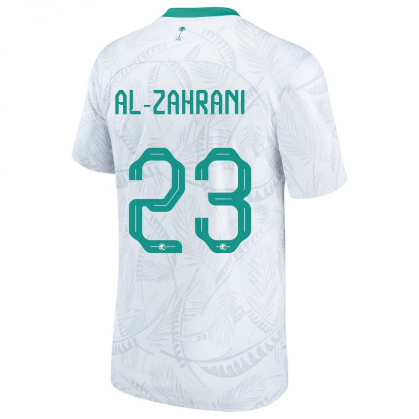 Mænd Saudi-arabiens Tahani Al Zahrani #23 Hvid Hjemmebane Spillertrøjer 22-24 Trøje T-shirt