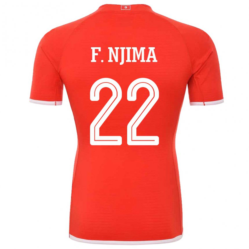 Mænd Tunesiens Firas Ben Njima #22 Rød Hjemmebane Spillertrøjer 22-24 Trøje T-shirt