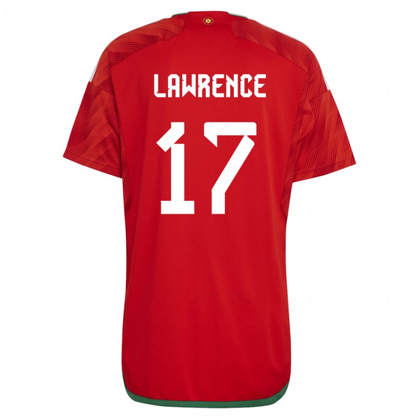 Mænd Wales Nadia Lawrence #17 Rød Hjemmebane Spillertrøjer 22-24 Trøje T-shirt