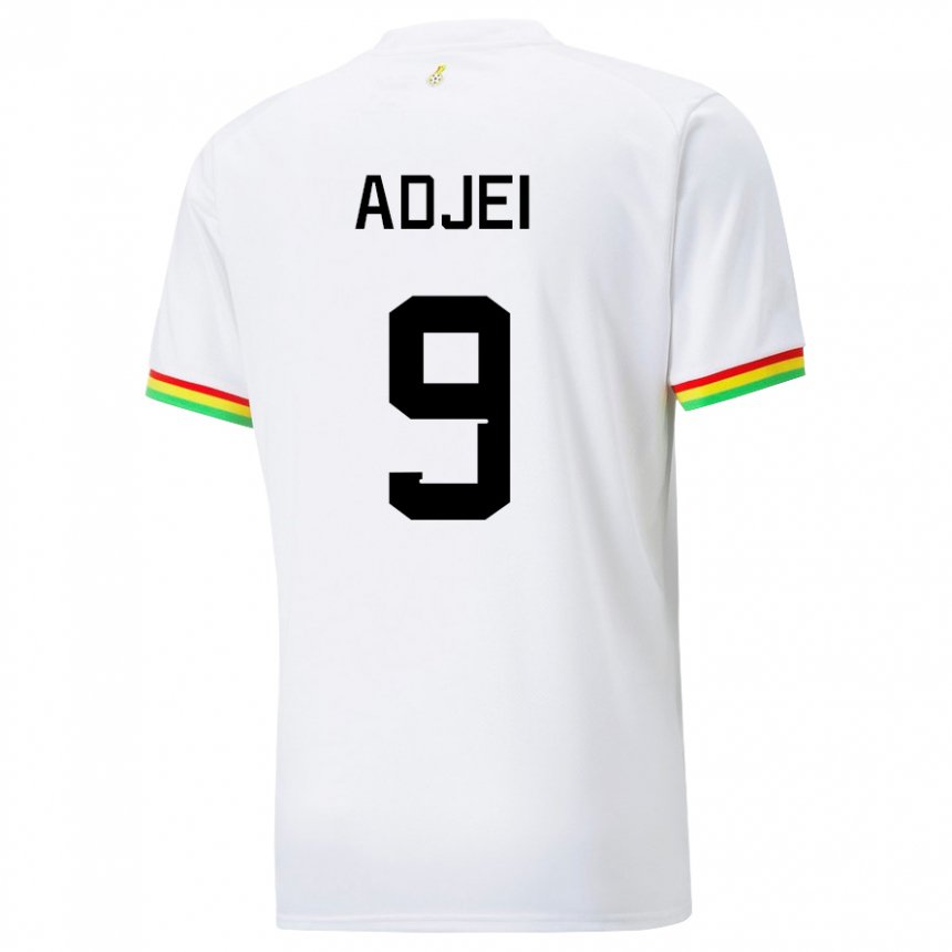 Mænd Ghanas Vivian Adjei #9 Hvid Hjemmebane Spillertrøjer 22-24 Trøje T-shirt