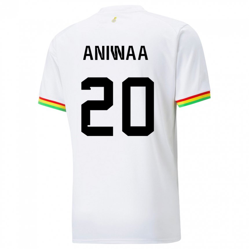 Mænd Ghanas Louisa Aniwaa #20 Hvid Hjemmebane Spillertrøjer 22-24 Trøje T-shirt