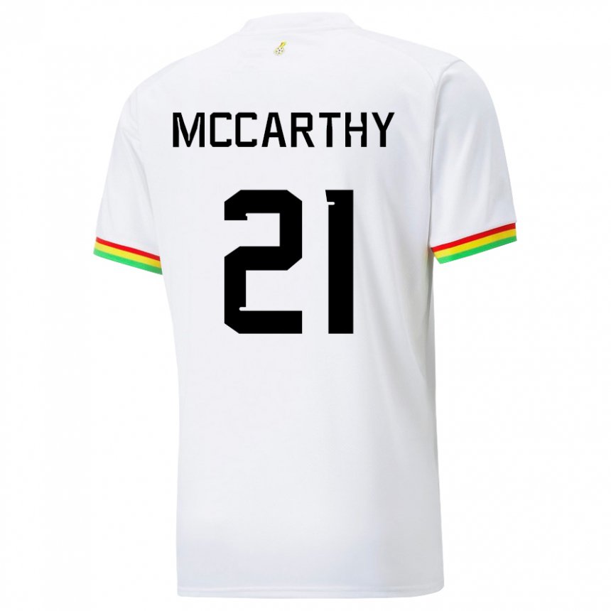 Mænd Ghanas Kerrie Mccarthy #21 Hvid Hjemmebane Spillertrøjer 22-24 Trøje T-shirt