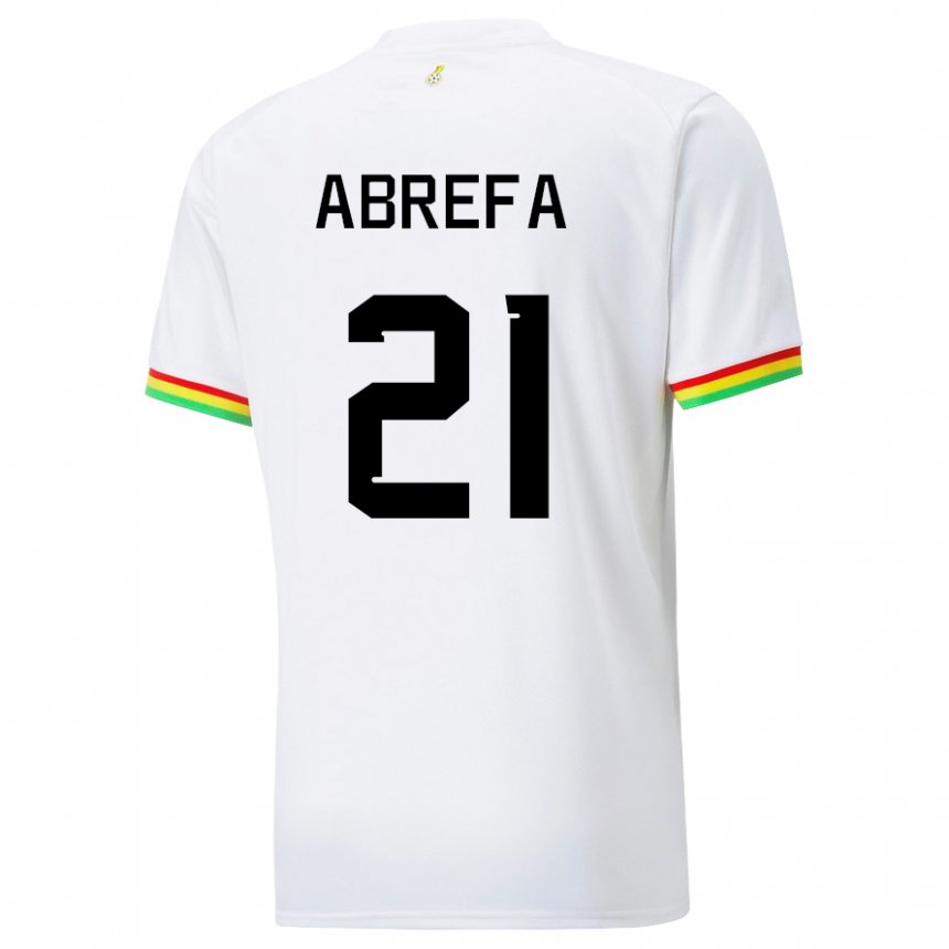 Mænd Ghanas Kelvin Abrefa #21 Hvid Hjemmebane Spillertrøjer 22-24 Trøje T-shirt