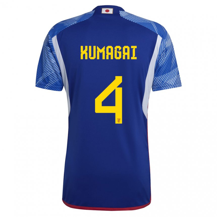 Mænd Japans Saki Kumagai #4 Kongeblå Hjemmebane Spillertrøjer 22-24 Trøje T-shirt