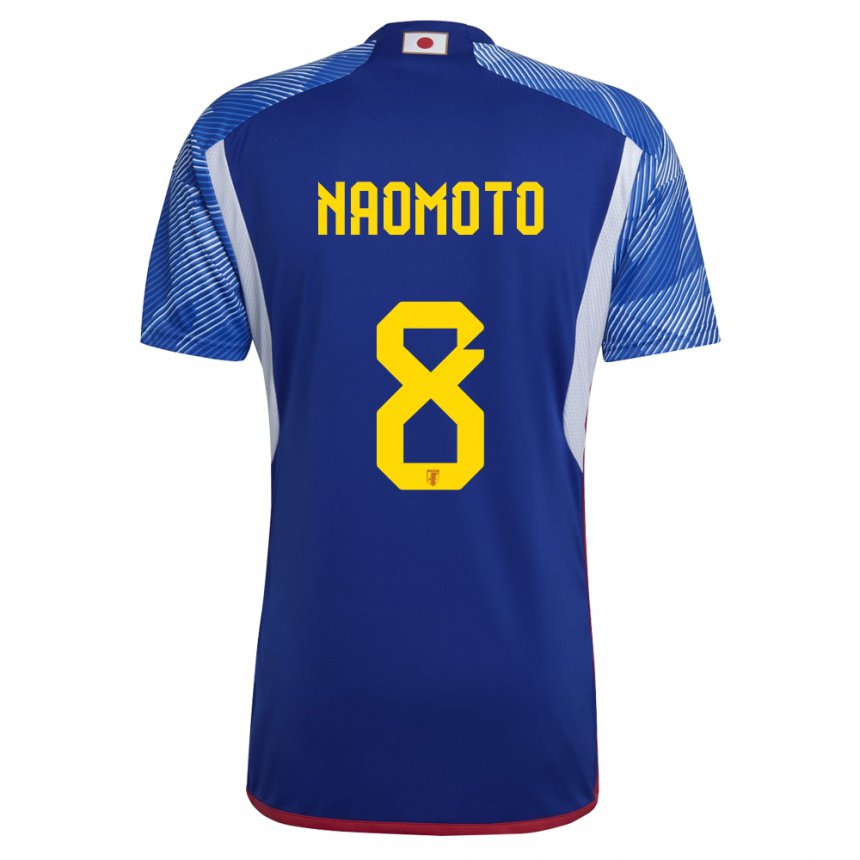 Mænd Japans Hikaru Naomoto #8 Kongeblå Hjemmebane Spillertrøjer 22-24 Trøje T-shirt