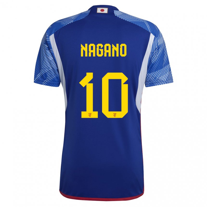 Mænd Japans Fuka Nagano #10 Kongeblå Hjemmebane Spillertrøjer 22-24 Trøje T-shirt