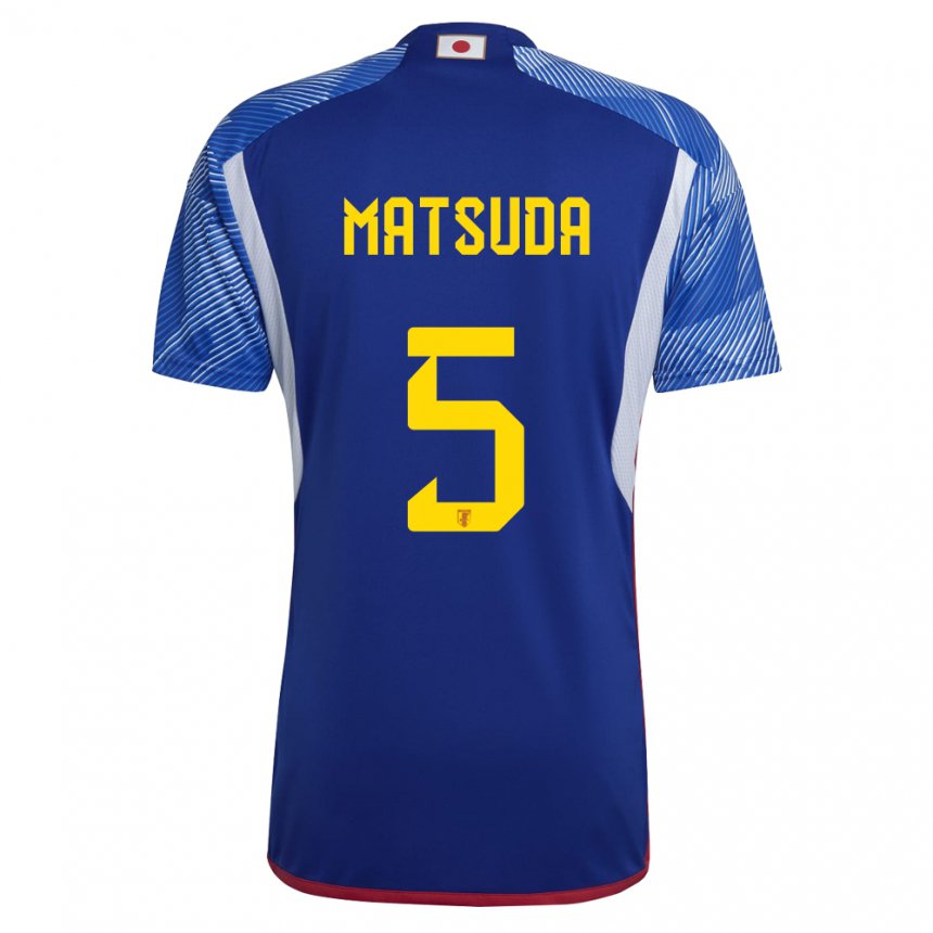 Mænd Japans Hayate Matsuda #5 Kongeblå Hjemmebane Spillertrøjer 22-24 Trøje T-shirt