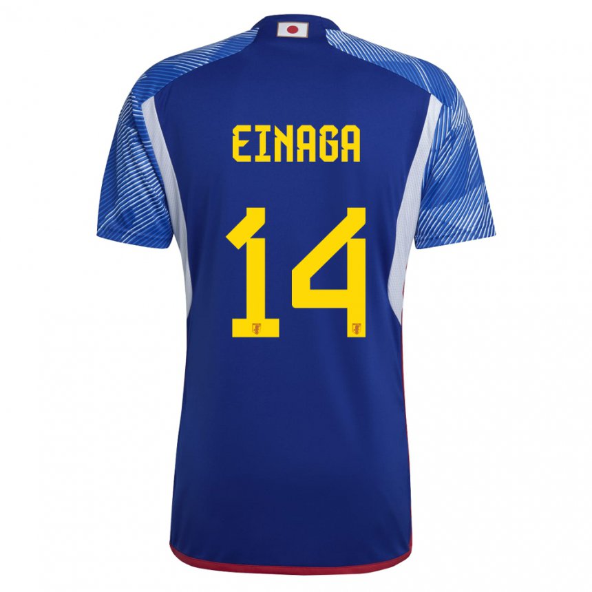 Mænd Japans Takatora Einaga #14 Kongeblå Hjemmebane Spillertrøjer 22-24 Trøje T-shirt