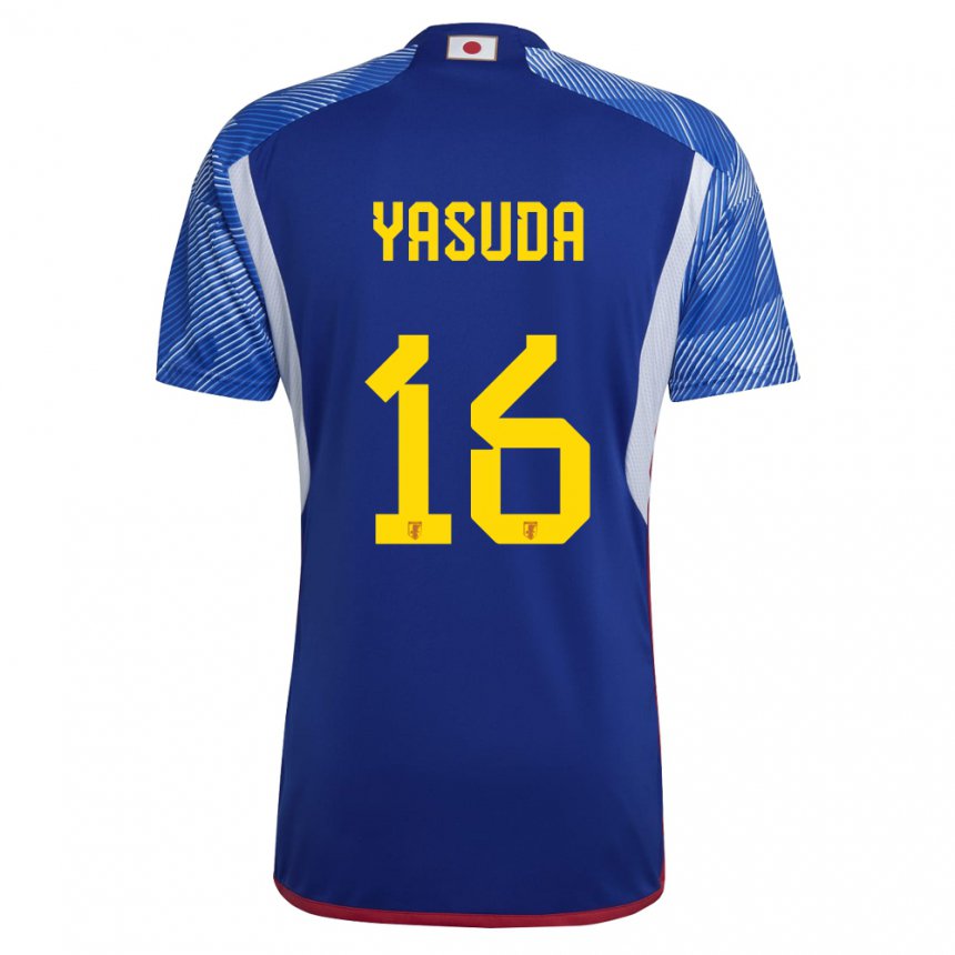 Mænd Japans Kenshin Yasuda #16 Kongeblå Hjemmebane Spillertrøjer 22-24 Trøje T-shirt