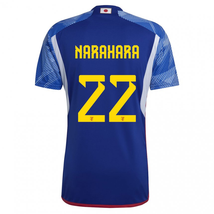 Mænd Japans Yoshiki Narahara #22 Kongeblå Hjemmebane Spillertrøjer 22-24 Trøje T-shirt