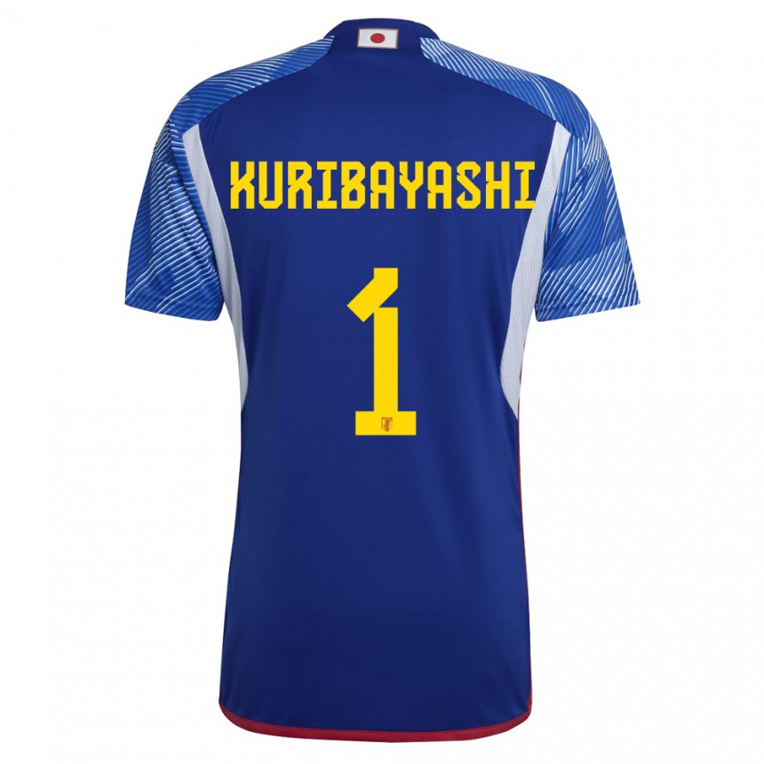 Mænd Japans Hayato Kuribayashi #1 Kongeblå Hjemmebane Spillertrøjer 22-24 Trøje T-shirt