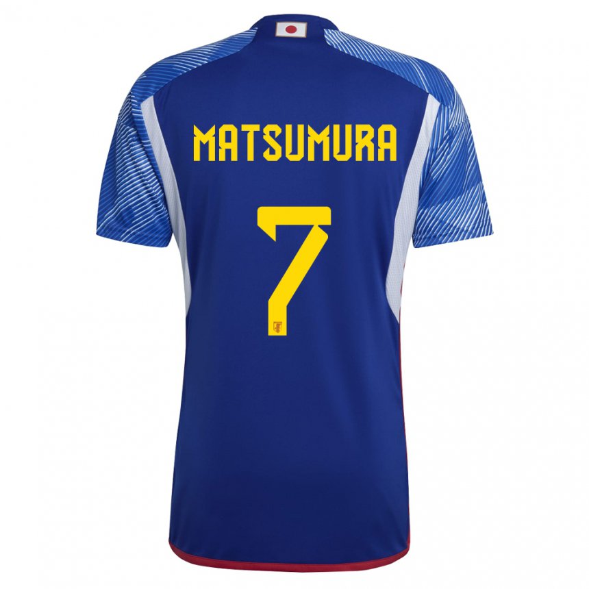 Mænd Japans Kosuke Matsumura #7 Kongeblå Hjemmebane Spillertrøjer 22-24 Trøje T-shirt