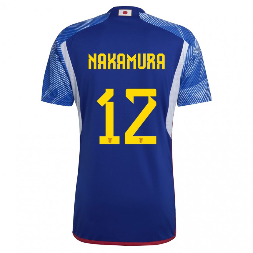Mænd Japans Keisuke Nakamura #12 Kongeblå Hjemmebane Spillertrøjer 22-24 Trøje T-shirt