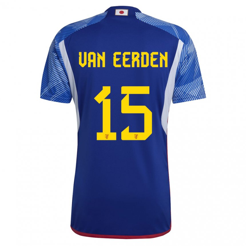 Mænd Japans Shawn Van Eerden #15 Kongeblå Hjemmebane Spillertrøjer 22-24 Trøje T-shirt