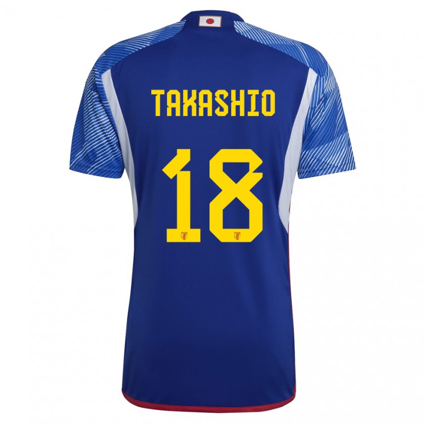 Mænd Japans Hayase Takashio #18 Kongeblå Hjemmebane Spillertrøjer 22-24 Trøje T-shirt