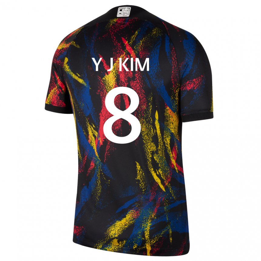 Mænd Sydkoreas Kim Yun Ji #8 Flerfarvet Udebane Spillertrøjer 22-24 Trøje T-shirt