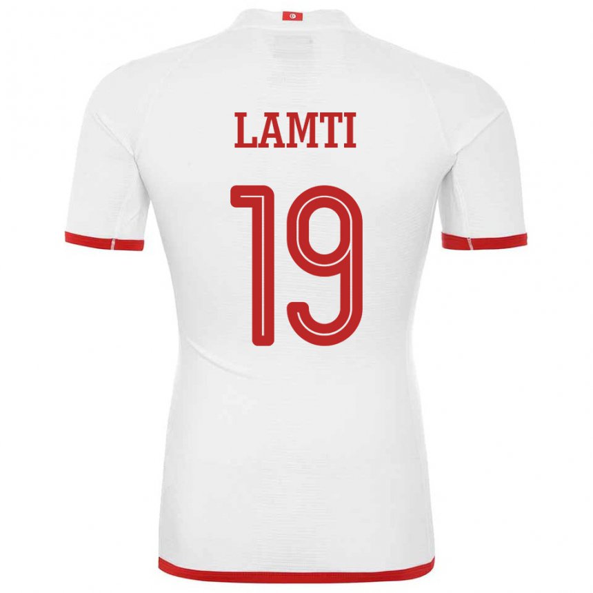 Mænd Tunesiens Chirine Lamti #19 Hvid Udebane Spillertrøjer 22-24 Trøje T-shirt