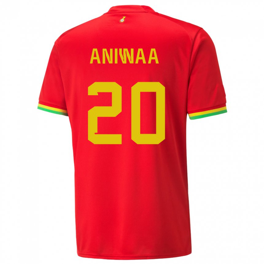 Mænd Ghanas Louisa Aniwaa #20 Rød Udebane Spillertrøjer 22-24 Trøje T-shirt