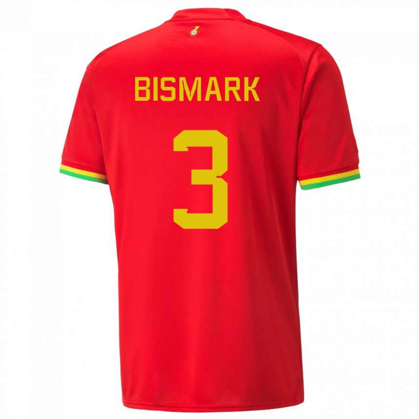 Mænd Ghanas Anim Bismark #3 Rød Udebane Spillertrøjer 22-24 Trøje T-shirt