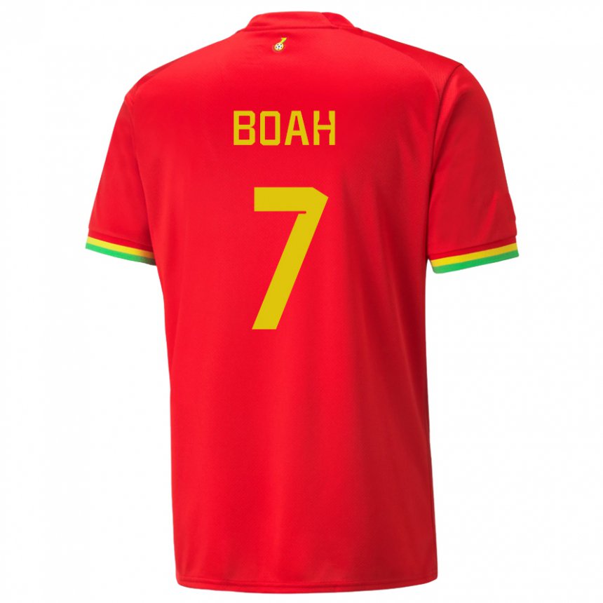 Mænd Ghanas Collins Boah #7 Rød Udebane Spillertrøjer 22-24 Trøje T-shirt