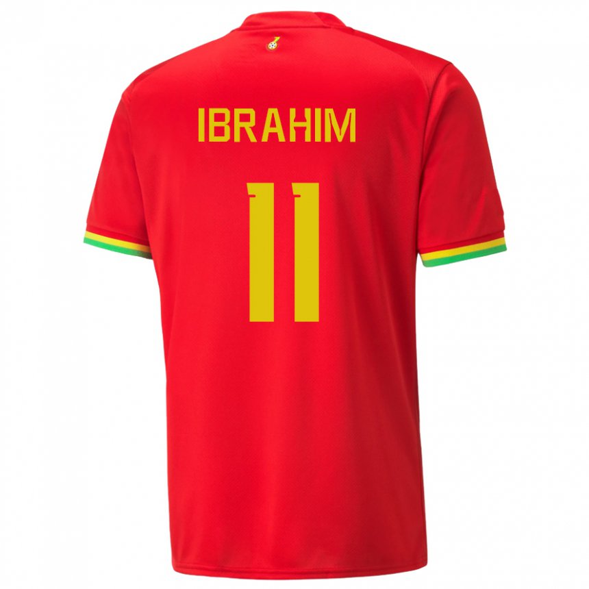 Mænd Ghanas Zubairu Ibrahim #11 Rød Udebane Spillertrøjer 22-24 Trøje T-shirt