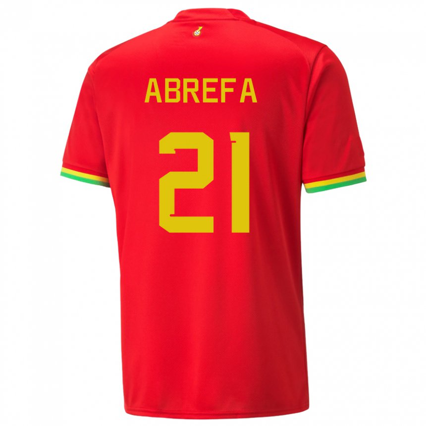 Mænd Ghanas Kelvin Abrefa #21 Rød Udebane Spillertrøjer 22-24 Trøje T-shirt