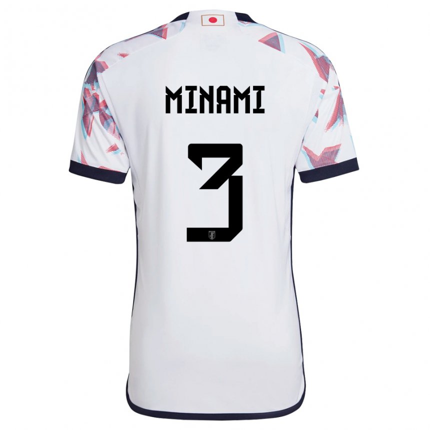 Mænd Japans Moeka Minami #3 Hvid Udebane Spillertrøjer 22-24 Trøje T-shirt