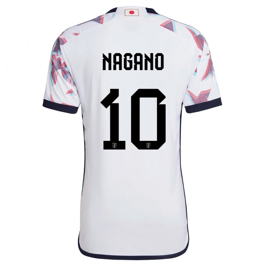 Mænd Japans Fuka Nagano #10 Hvid Udebane Spillertrøjer 22-24 Trøje T-shirt