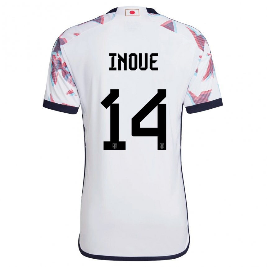 Mænd Japans Ayaka Inoue #14 Hvid Udebane Spillertrøjer 22-24 Trøje T-shirt