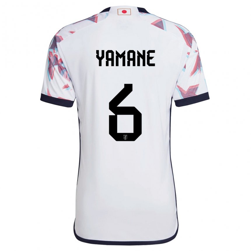 Mænd Japans Riku Yamane #6 Hvid Udebane Spillertrøjer 22-24 Trøje T-shirt