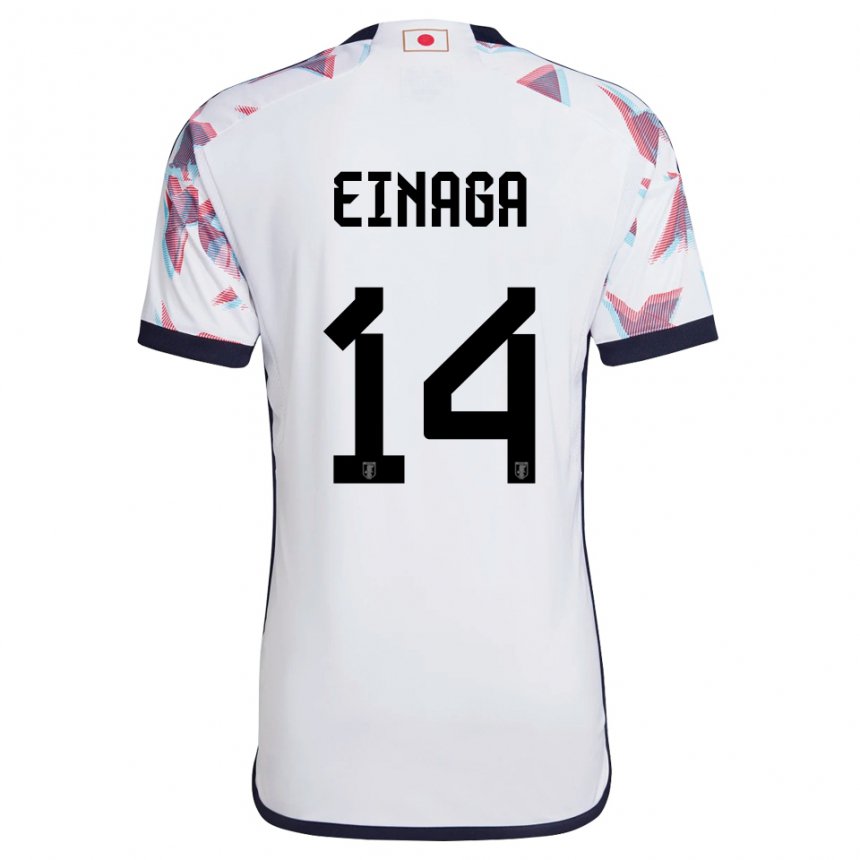 Mænd Japans Takatora Einaga #14 Hvid Udebane Spillertrøjer 22-24 Trøje T-shirt