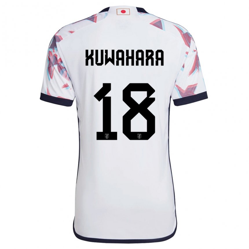 Mænd Japans Rikuto Kuwahara #18 Hvid Udebane Spillertrøjer 22-24 Trøje T-shirt