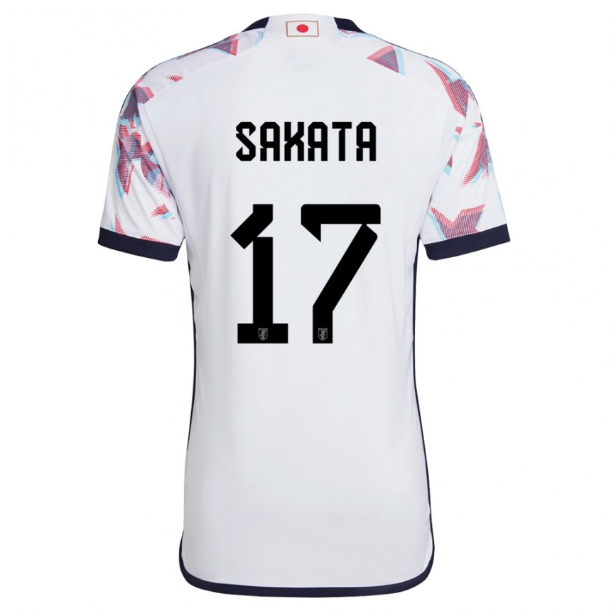 Mænd Japans Reiya Sakata #17 Hvid Udebane Spillertrøjer 22-24 Trøje T-shirt