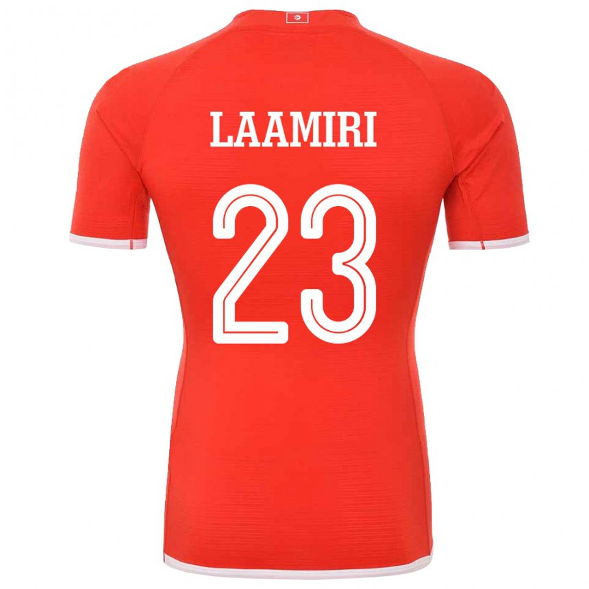 Kvinder Tunesiens Soumaya Laamiri #23 Rød Hjemmebane Spillertrøjer 22-24 Trøje T-shirt