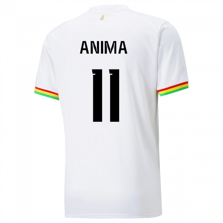 Kvinder Ghanas Naomi Anima #11 Hvid Hjemmebane Spillertrøjer 22-24 Trøje T-shirt