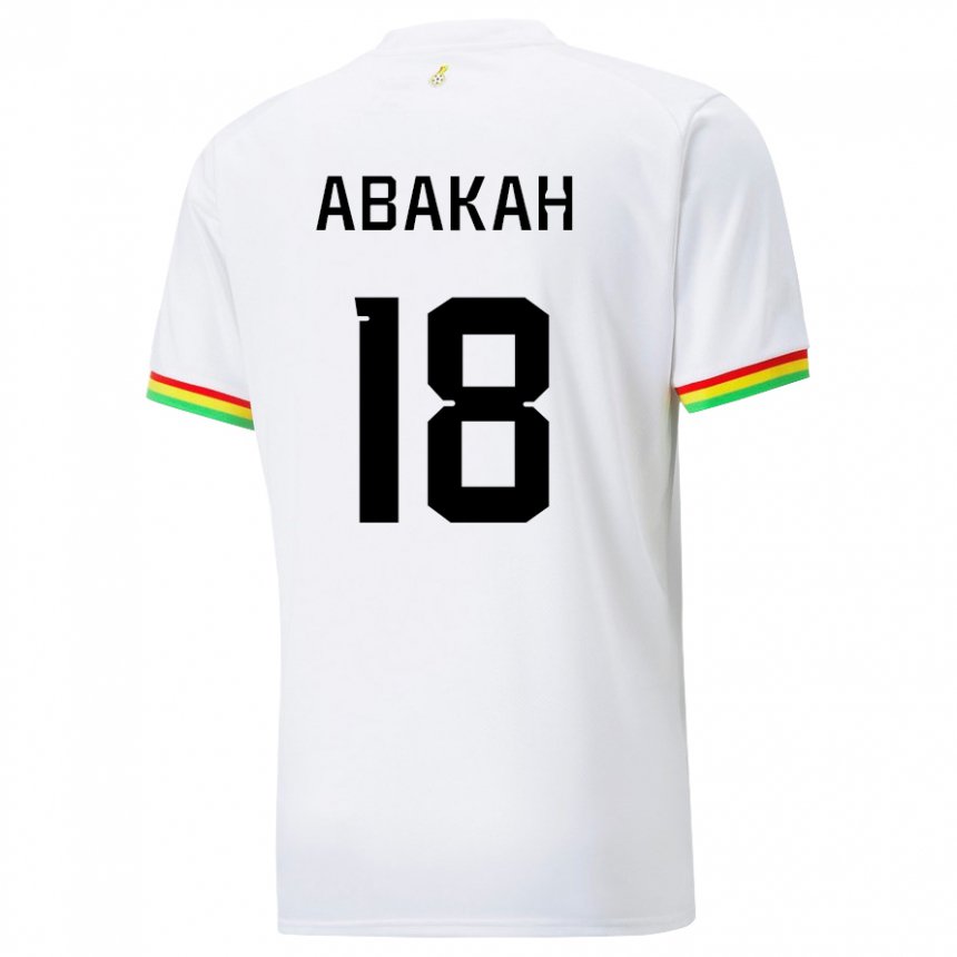 Kvinder Ghanas Philomena Abakah #18 Hvid Hjemmebane Spillertrøjer 22-24 Trøje T-shirt