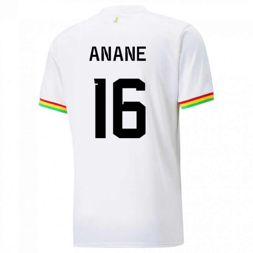 Kvinder Ghanas Vincent Anane #16 Hvid Hjemmebane Spillertrøjer 22-24 Trøje T-shirt