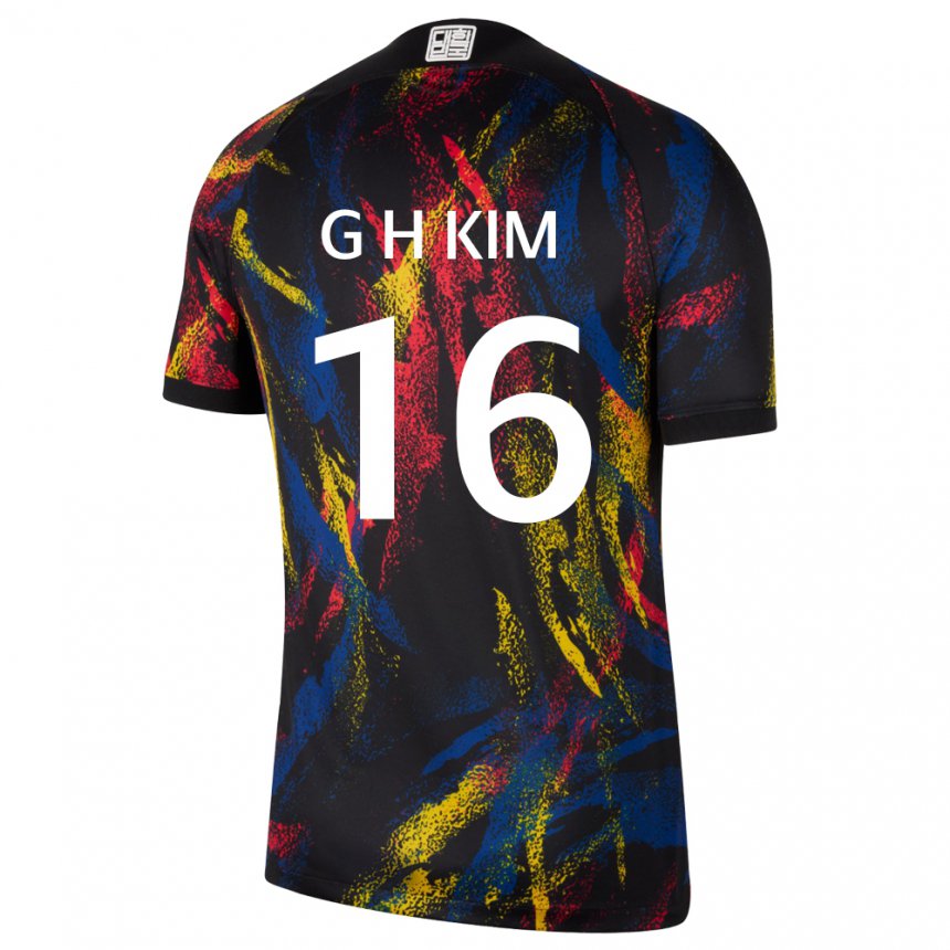 Kvinder Sydkoreas Kim Gyeong Hwan #16 Flerfarvet Udebane Spillertrøjer 22-24 Trøje T-shirt