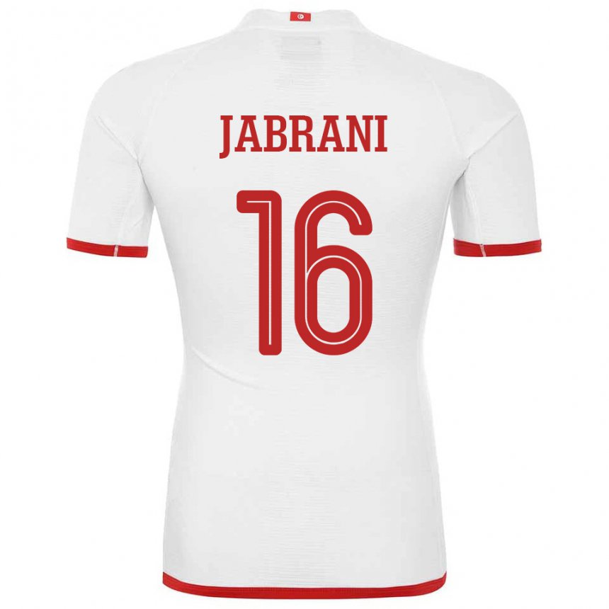 Kvinder Tunesiens Soulaima Jabrani #16 Hvid Udebane Spillertrøjer 22-24 Trøje T-shirt
