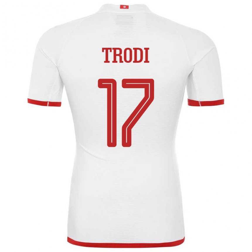 Kvinder Tunesiens Imen Trodi #17 Hvid Udebane Spillertrøjer 22-24 Trøje T-shirt
