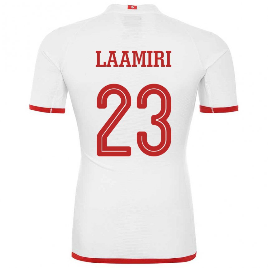 Kvinder Tunesiens Soumaya Laamiri #23 Hvid Udebane Spillertrøjer 22-24 Trøje T-shirt