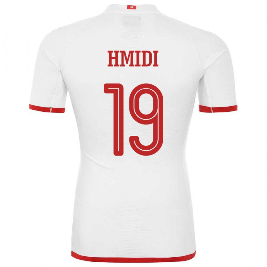Kvinder Tunesiens Baraket Hmidi #19 Hvid Udebane Spillertrøjer 22-24 Trøje T-shirt