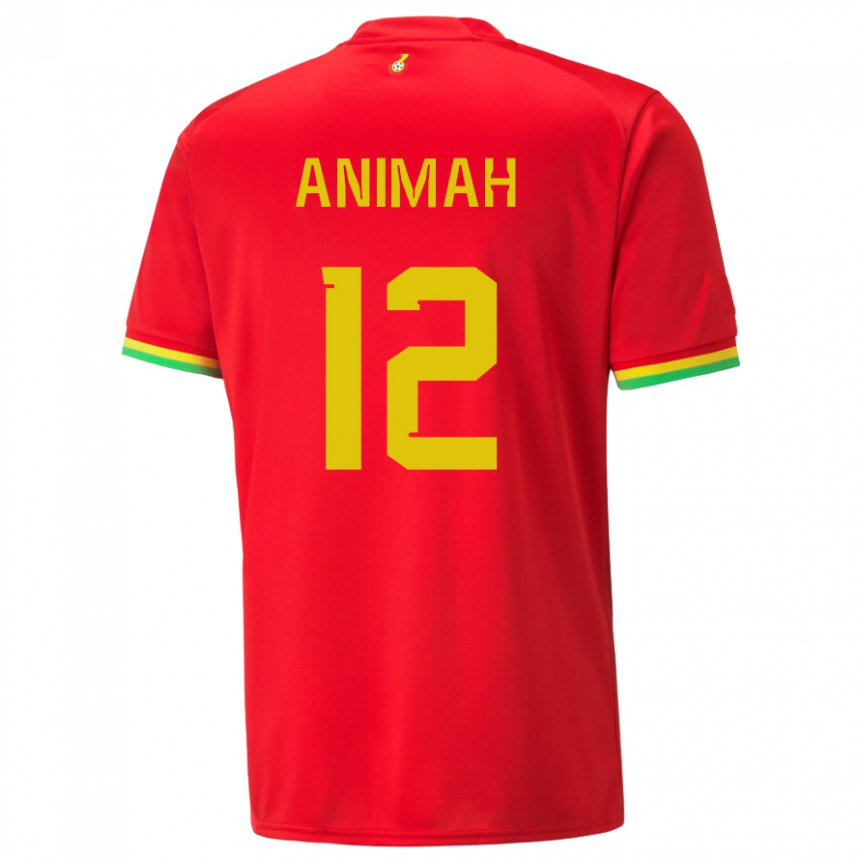 Kvinder Ghanas Grace Animah #12 Rød Udebane Spillertrøjer 22-24 Trøje T-shirt