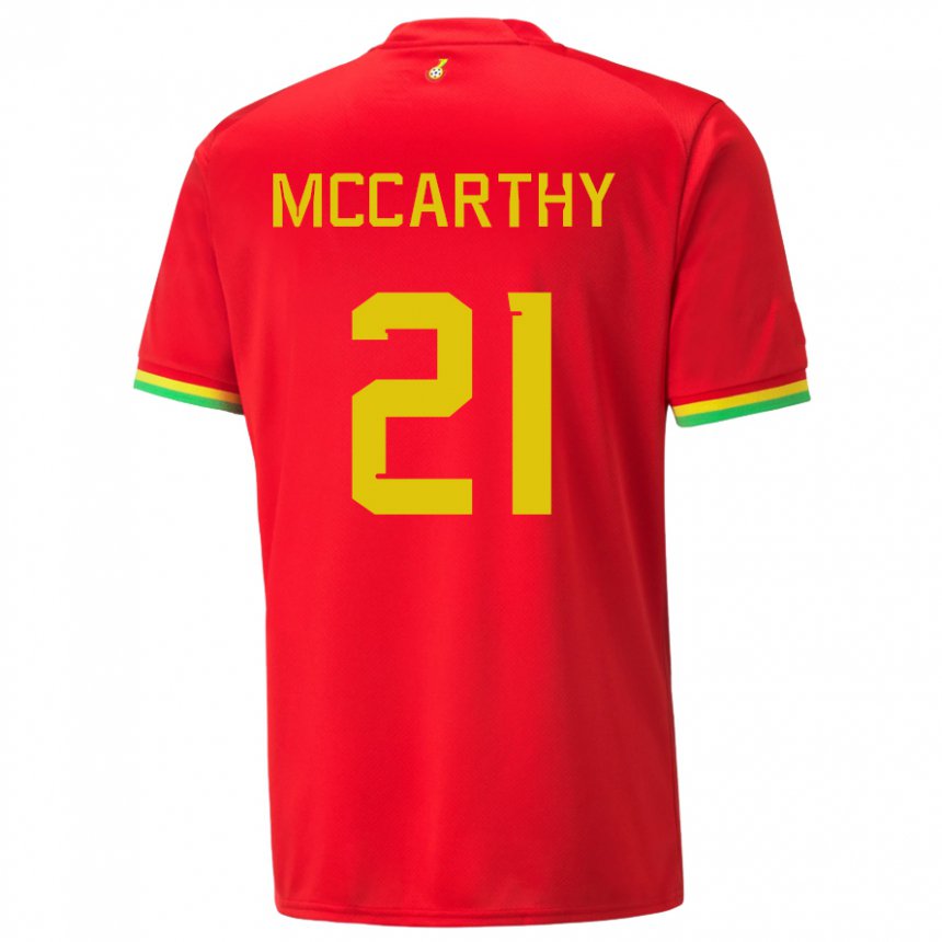 Kvinder Ghanas Kerrie Mccarthy #21 Rød Udebane Spillertrøjer 22-24 Trøje T-shirt