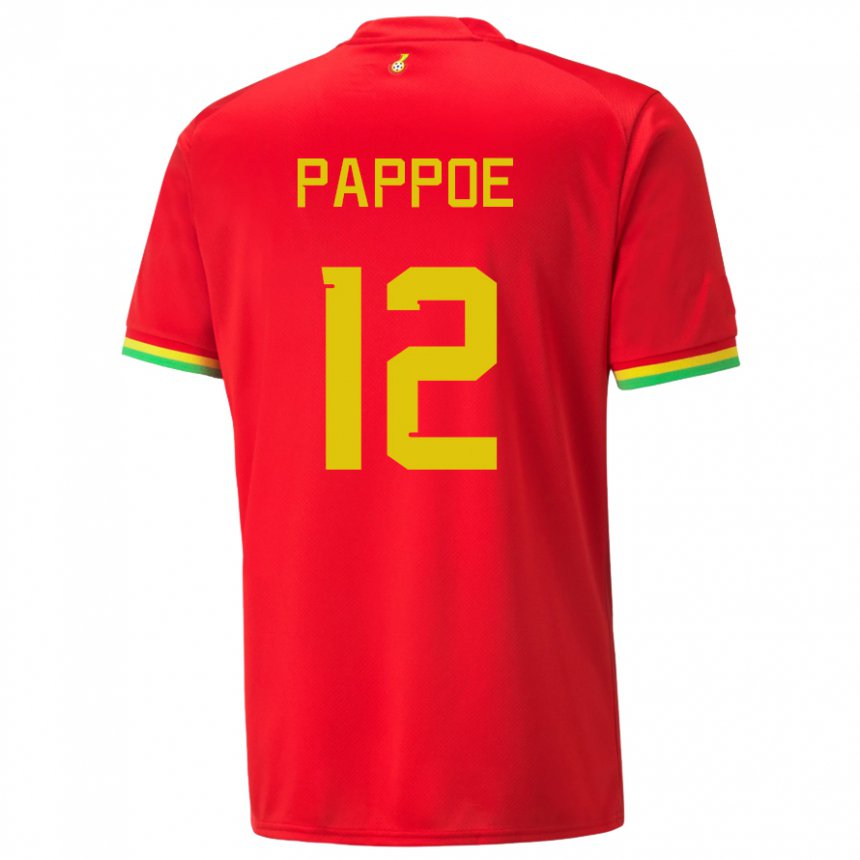 Kvinder Ghanas Isaac Pappoe #12 Rød Udebane Spillertrøjer 22-24 Trøje T-shirt
