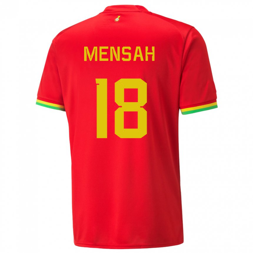 Kvinder Ghanas Isaac Mensah #18 Rød Udebane Spillertrøjer 22-24 Trøje T-shirt