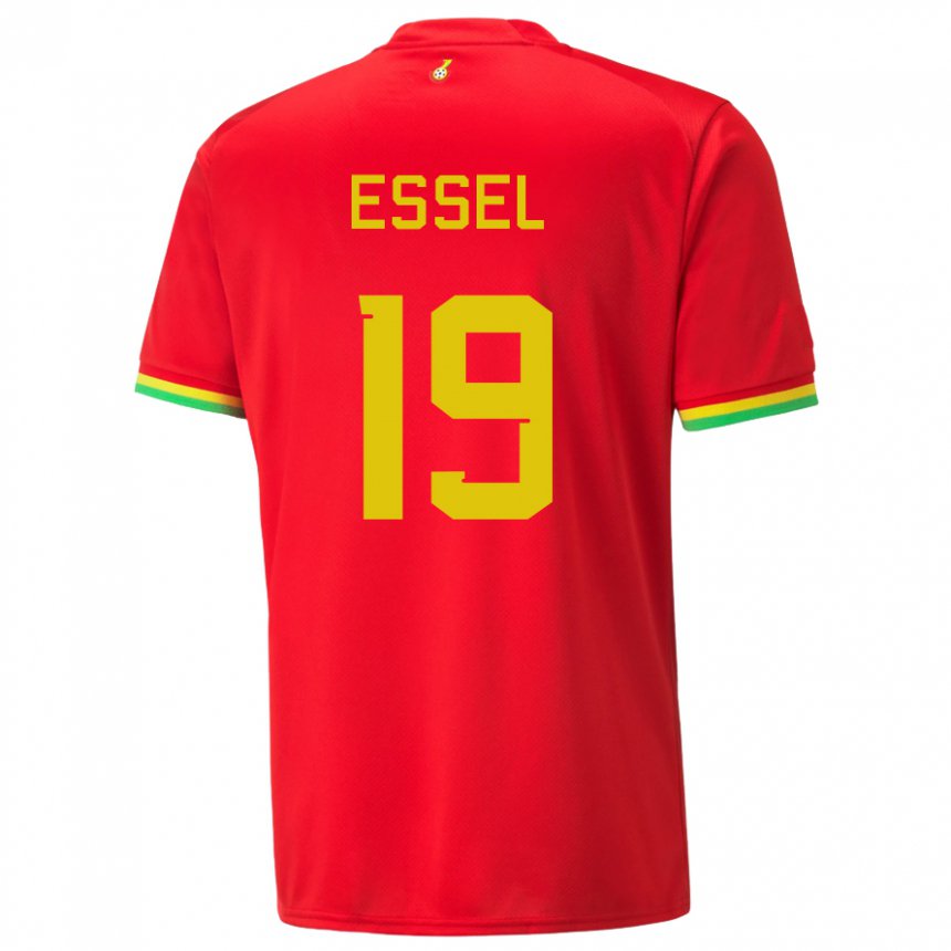 Kvinder Ghanas Aaron Essel #19 Rød Udebane Spillertrøjer 22-24 Trøje T-shirt