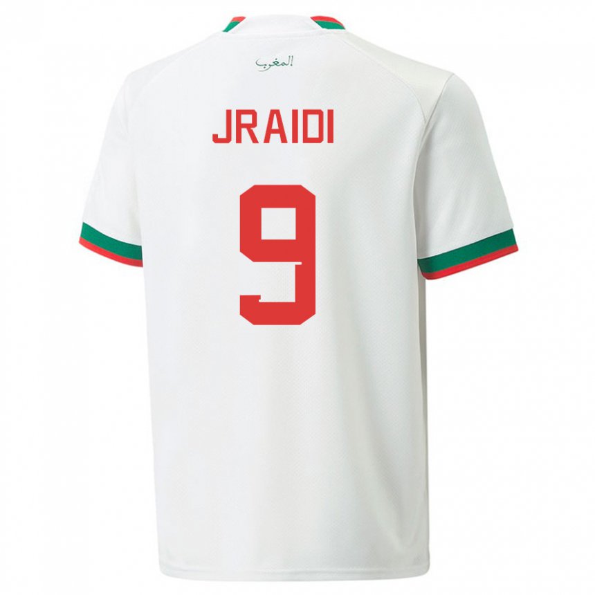 Kvinder Marokkos Ibtissam Jraidi #9 Hvid Udebane Spillertrøjer 22-24 Trøje T-shirt